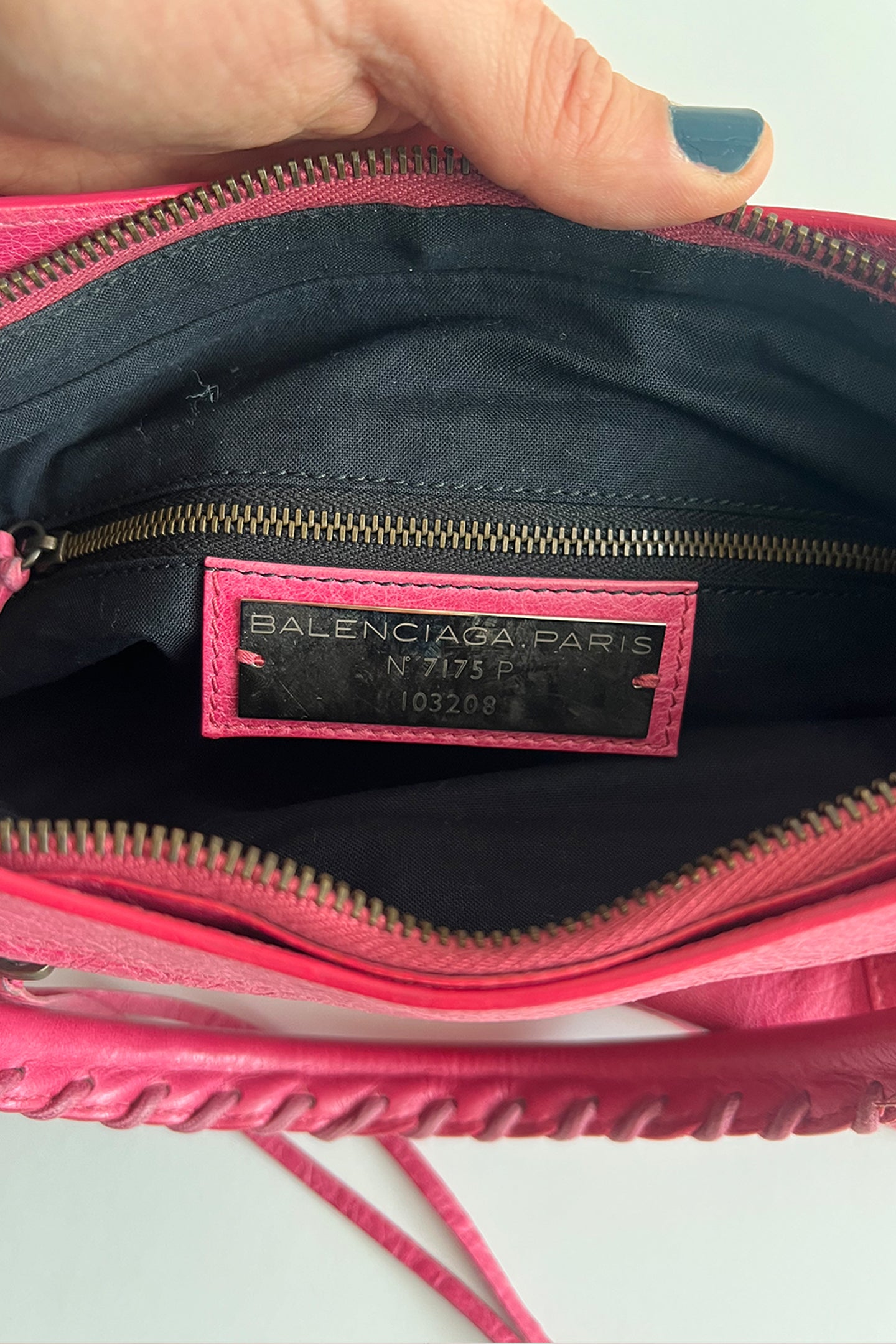 Vintage Balenciaga city bag in hot pink