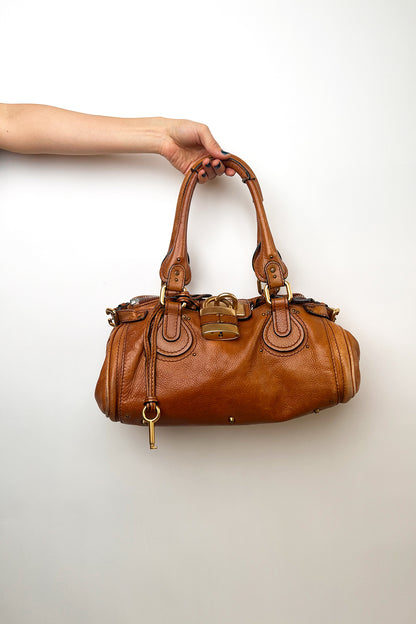 Vintage 90s Chloe brown leather Paddington bag