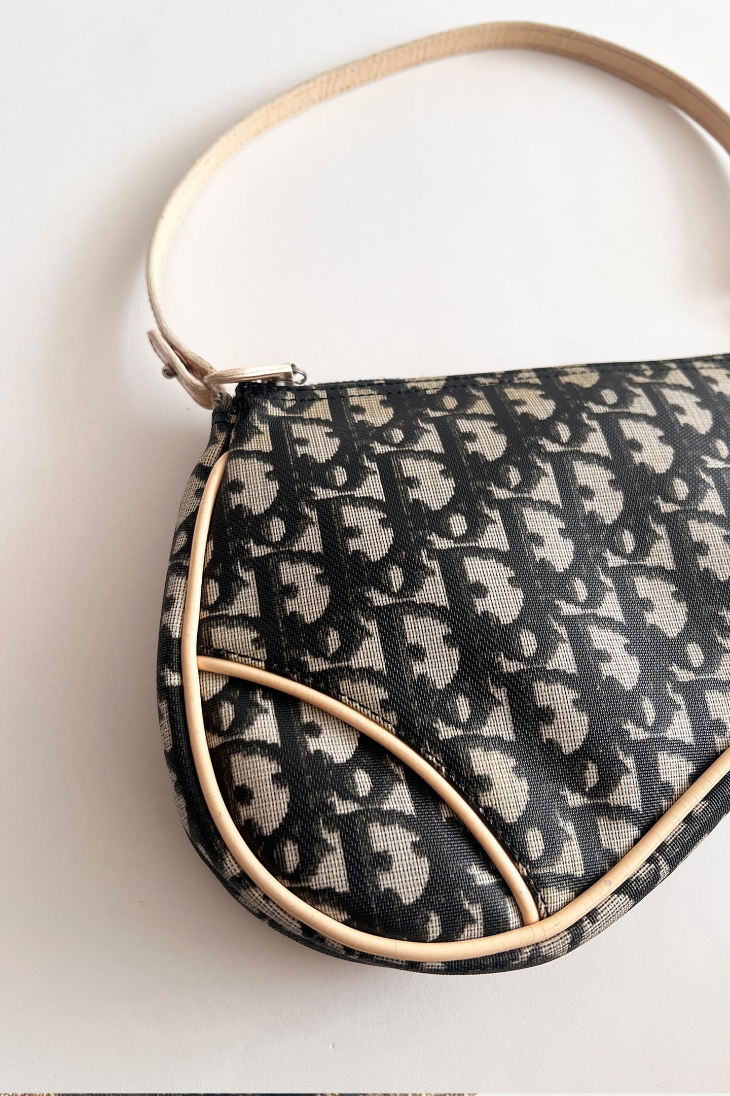 Vintage Christian Dior PVC mini saddle bag