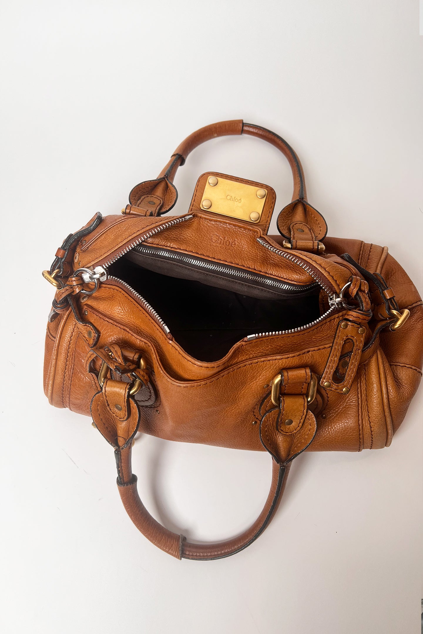 Vintage 90s Chloe brown leather Paddington bag