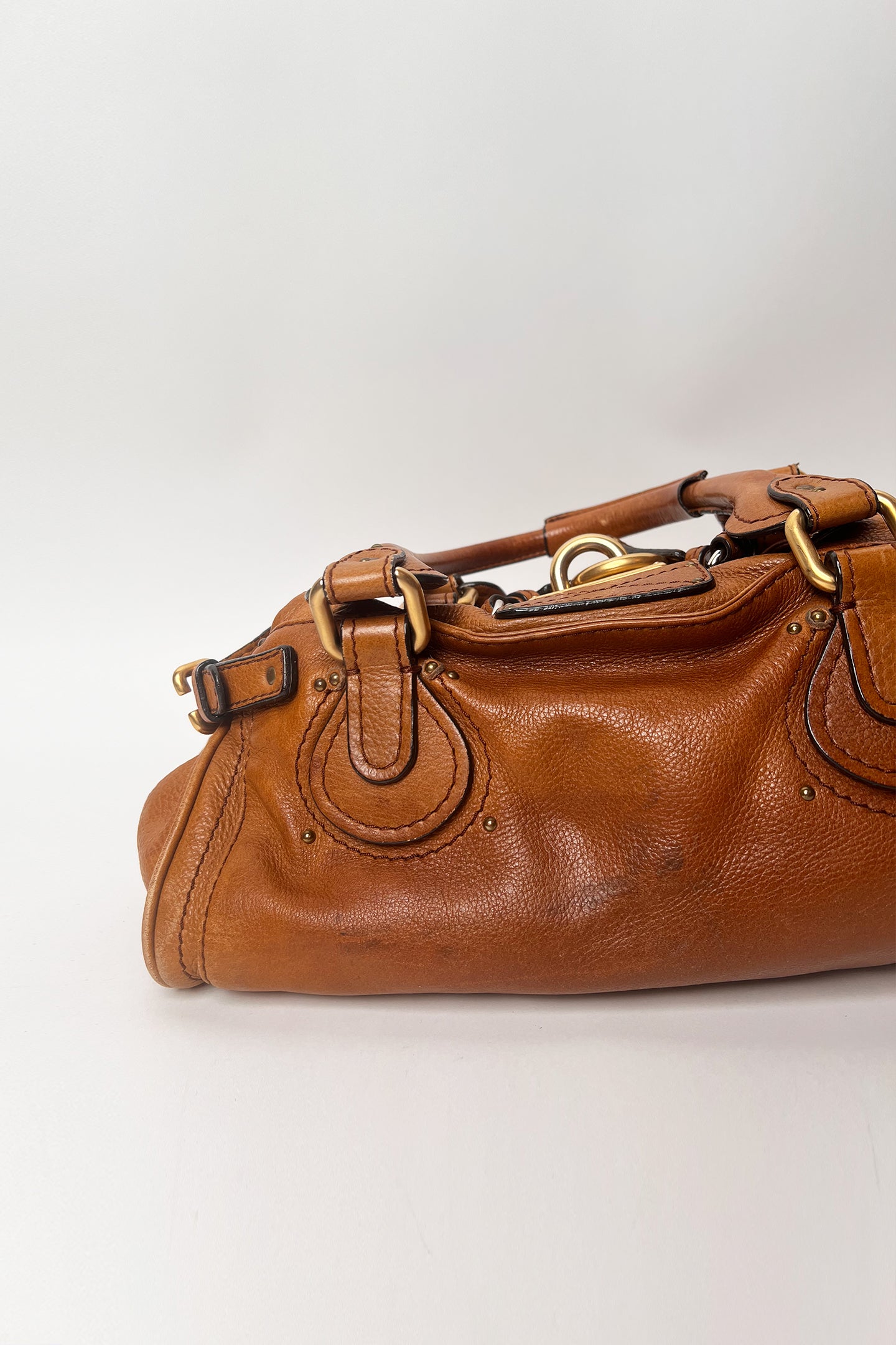 Vintage 90s Chloe brown leather Paddington bag