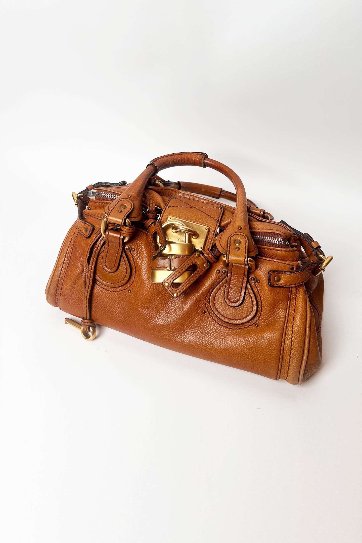 Vintage 90s Chloe brown leather Paddington bag