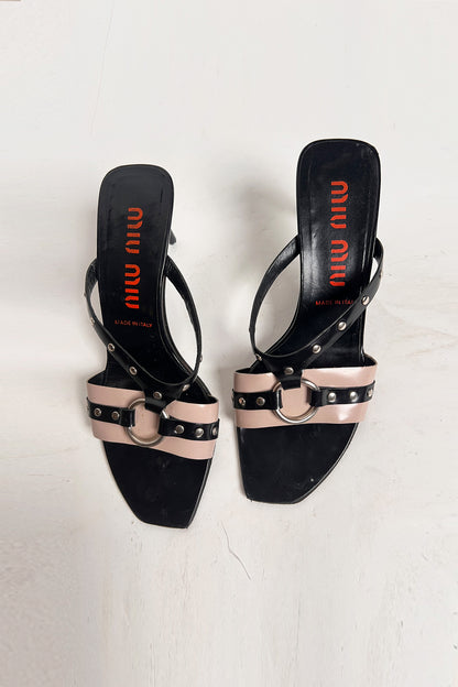 Vintage 90s Miu Miu heeled sandal 38.5