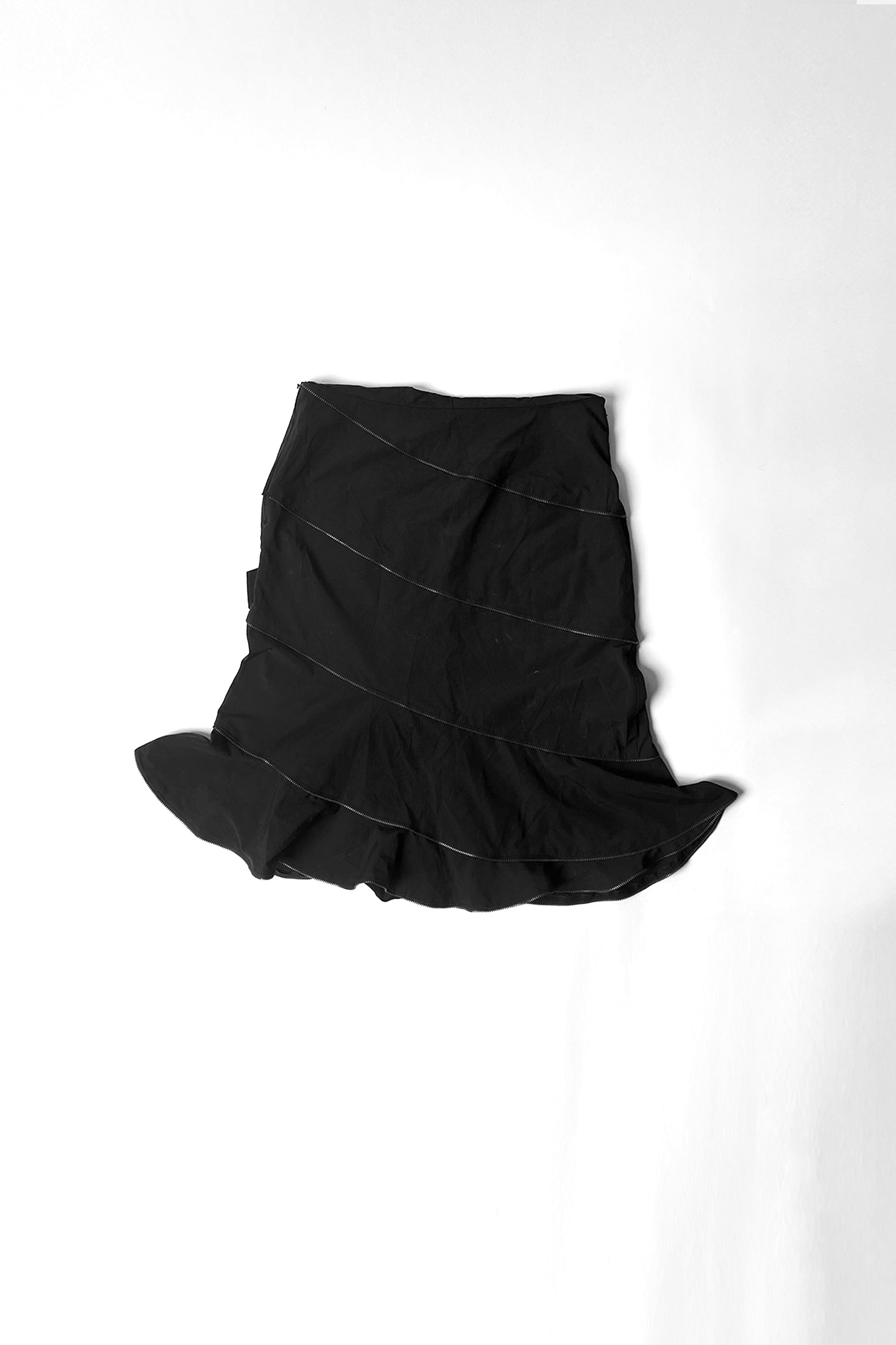 Vintage black French brand skirt with zipper detailing