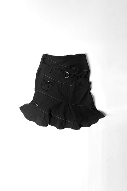 Vintage black French brand skirt with zipper detailing